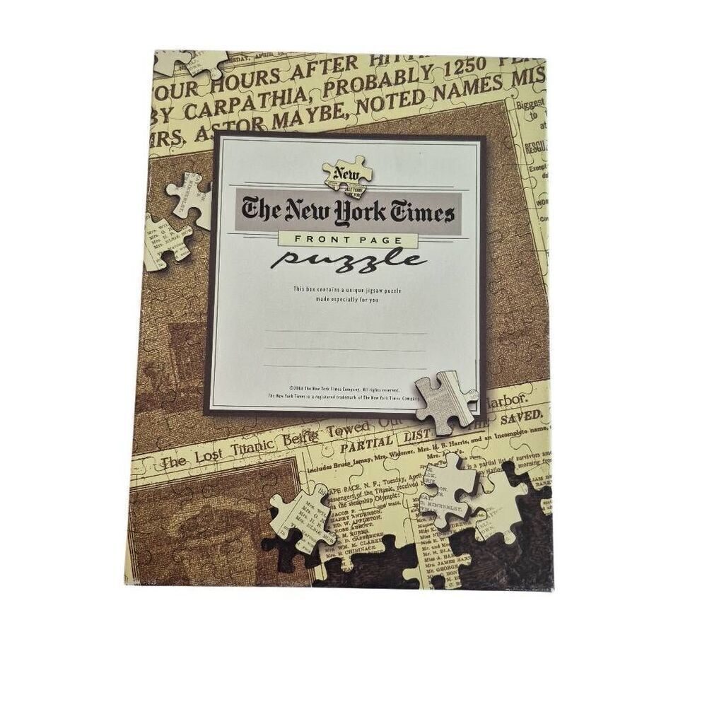 NYT New York Times Front Page Monday, April 11, 1927 Date 400 pc Jigsaw Puzzle